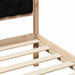 Cadru de pat cu headboard Negru 150 x 200 cm țesătură - WALTI WALTI