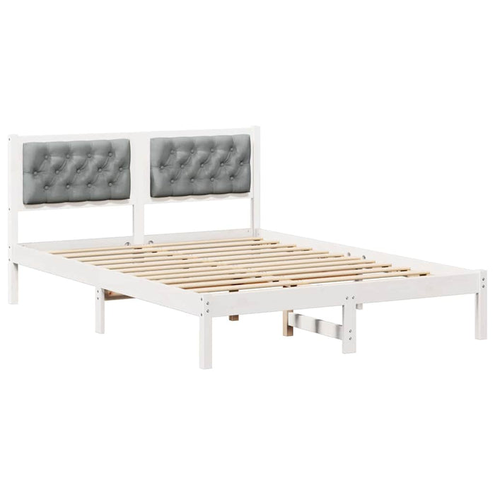 Cadru de pat cu headboard Gri deschis 150 x 200 cm țesătură - WALTI WALTI