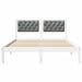 Cadru de pat cu headboard Gri deschis 150 x 200 cm țesătură - WALTI WALTI