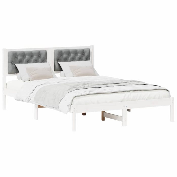 Cadru de pat cu headboard Gri deschis 150 x 200 cm țesătură - WALTI WALTI