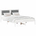 Cadru de pat cu headboard Gri deschis 150 x 200 cm țesătură - WALTI WALTI