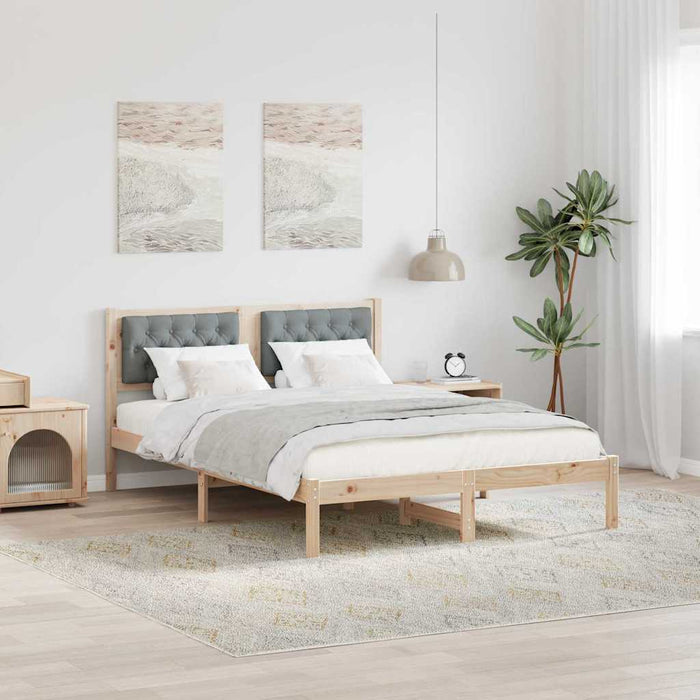 Cadru de pat cu headboard Gri deschis 140 x 200 cm țesătură - WALTI WALTI
