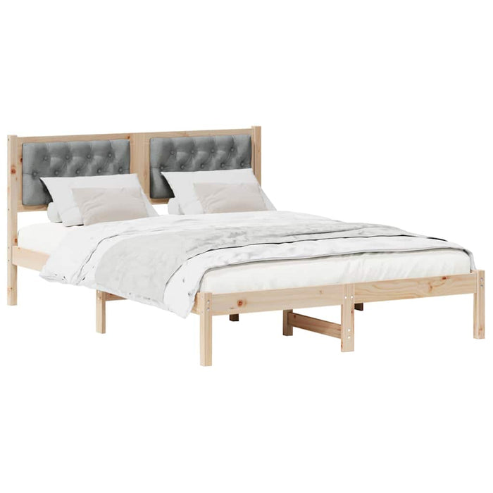 Cadru de pat cu headboard Gri deschis 140 x 200 cm țesătură - WALTI WALTI