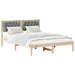 Cadru de pat cu headboard Gri deschis 140 x 200 cm țesătură - WALTI WALTI