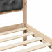 Cadru de pat cu headboard Gri închis 140 x 200 cm țesătură - WALTI WALTI