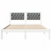 Cadru de pat cu headboard Gri deschis 140 x 200 cm țesătură - WALTI WALTI