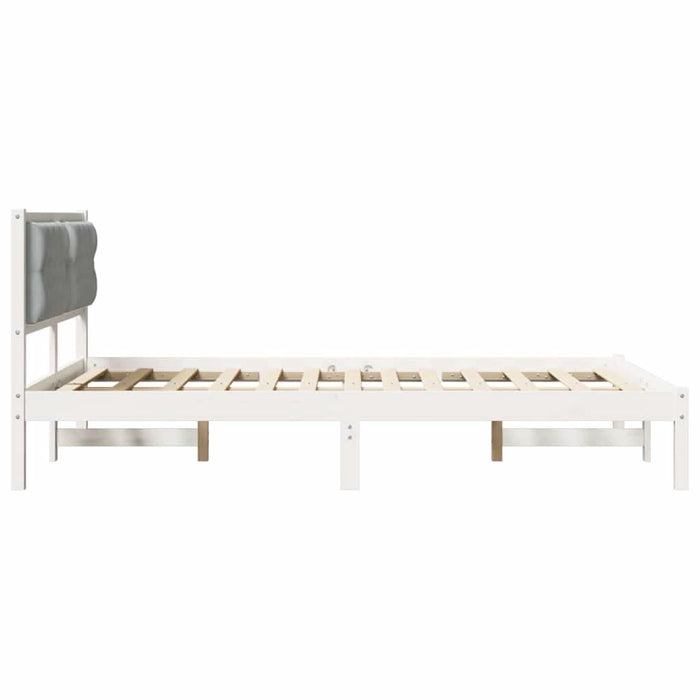 Cadru de pat cu headboard Gri deschis 140 x 200 cm țesătură - WALTI WALTI