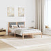 Cadru de pat cu headboard Gri deschis 120 x 200 cm țesătură - WALTI WALTI
