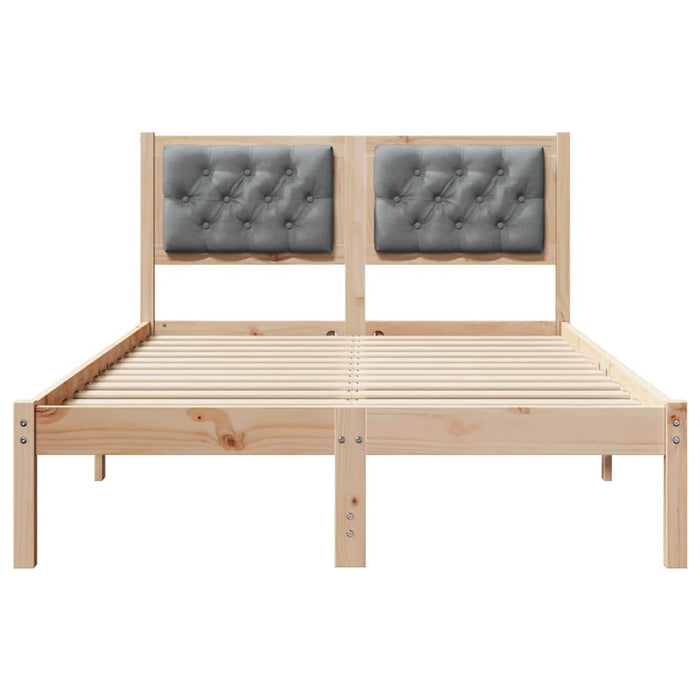 Cadru de pat cu headboard Gri deschis 120 x 200 cm țesătură - WALTI WALTI