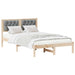 Cadru de pat cu headboard Gri deschis 120 x 200 cm țesătură - WALTI WALTI