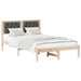 Cadru de pat cu headboard Gri închis 120 x 200 cm țesătură - WALTI WALTI