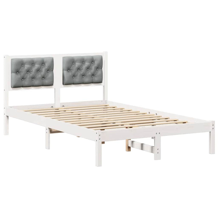 Cadru de pat cu headboard Gri deschis 120 x 200 cm țesătură - WALTI WALTI