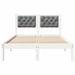 Cadru de pat cu headboard Gri deschis 120 x 200 cm țesătură - WALTI WALTI