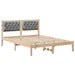 Cadru de pat cu headboard Gri deschis 140 x 190 cm țesătură - WALTI WALTI