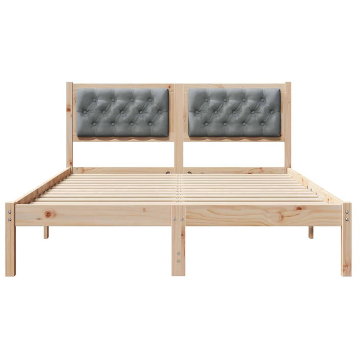 Cadru de pat cu headboard Gri deschis 140 x 190 cm țesătură - WALTI WALTI
