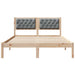 Cadru de pat cu headboard Gri deschis 140 x 190 cm țesătură - WALTI WALTI