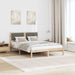 Cadru de pat cu headboard Gri închis 140 x 190 cm țesătură - WALTI WALTI