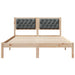 Cadru de pat cu headboard Gri închis 140 x 190 cm țesătură - WALTI WALTI