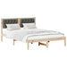 Cadru de pat cu headboard Gri închis 140 x 190 cm țesătură - WALTI WALTI
