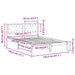 Cadru de pat cu headboard Gri închis 140 x 190 cm țesătură - WALTI WALTI