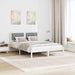 Cadru de pat cu headboard Gri deschis 140 x 190 cm țesătură - WALTI WALTI
