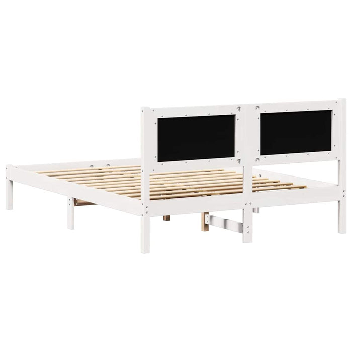 Cadru de pat cu headboard Gri deschis 140 x 190 cm țesătură - WALTI WALTI