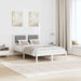 Cadru de pat cu headboard Gri deschis 135 x 190 cm țesătură - WALTI WALTI