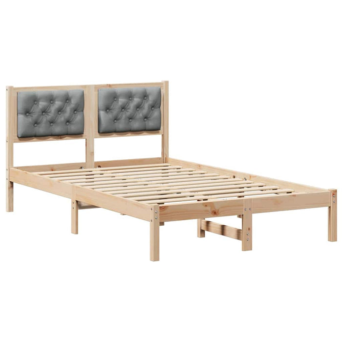 Cadru de pat cu headboard Gri deschis 120 x 190 cm țesătură - WALTI WALTI