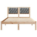 Cadru de pat cu headboard Gri deschis 120 x 190 cm țesătură - WALTI WALTI