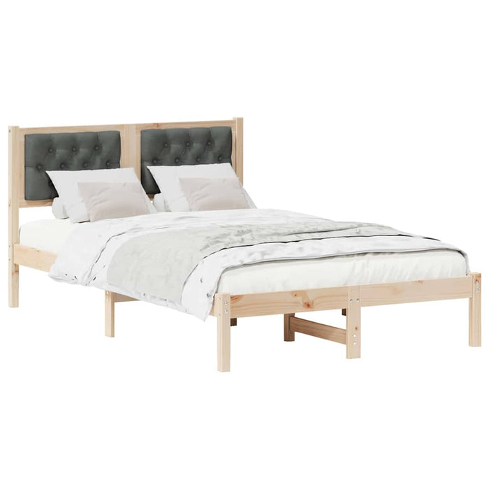 Cadru de pat cu headboard Gri închis 120 x 190 cm țesătură - WALTI WALTI