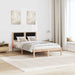 Cadru de pat cu headboard Negru 120 x 190 cm țesătură - WALTI WALTI