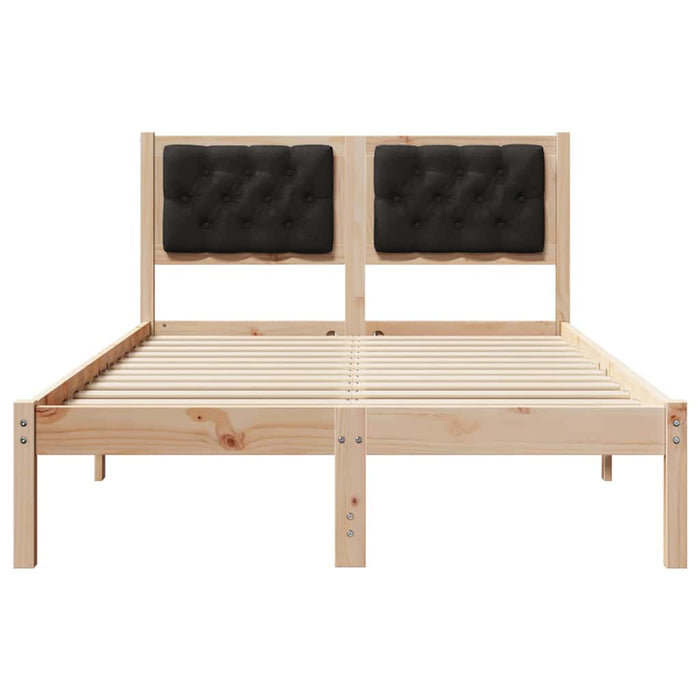 Cadru de pat cu headboard Negru 120 x 190 cm țesătură - WALTI WALTI