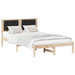 Cadru de pat cu headboard Negru 120 x 190 cm țesătură - WALTI WALTI