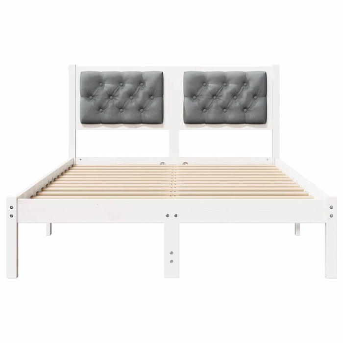 Cadru de pat cu headboard Gri deschis 120 x 190 cm țesătură - WALTI WALTI