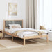 Cadru de pat cu headboard Gri deschis 100 x 200 cm țesătură - WALTI WALTI