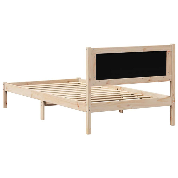 Cadru de pat cu headboard Gri deschis 100 x 200 cm țesătură - WALTI WALTI