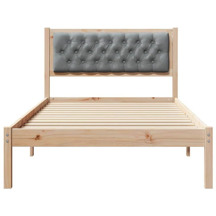 Cadru de pat cu headboard Gri deschis 100 x 200 cm țesătură - WALTI WALTI