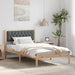 Cadru de pat cu headboard Gri închis 100 x 200 cm țesătură - WALTI WALTI