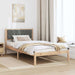 Cadru de pat cu headboard Gri închis 100 x 200 cm țesătură - WALTI WALTI