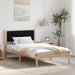 Cadru de pat cu headboard Negru 100 x 200 cm țesătură - WALTI WALTI