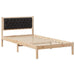 Cadru de pat cu headboard Negru 100 x 200 cm țesătură - WALTI WALTI
