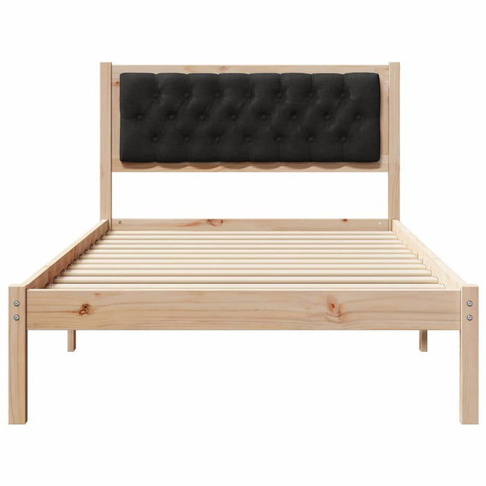 Cadru de pat cu headboard Negru 100 x 200 cm țesătură - WALTI WALTI