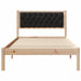 Cadru de pat cu headboard Negru 100 x 200 cm țesătură - WALTI WALTI