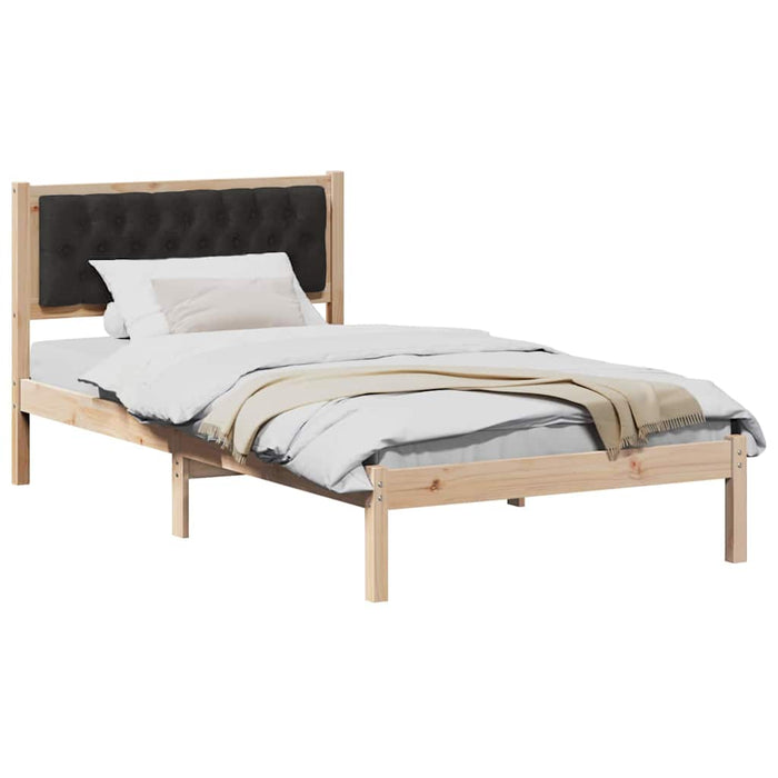 Cadru de pat cu headboard Negru 100 x 200 cm țesătură - WALTI WALTI