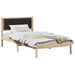 Cadru de pat cu headboard Negru 100 x 200 cm țesătură - WALTI WALTI