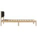 Cadru de pat cu headboard Negru 100 x 200 cm țesătură - WALTI WALTI