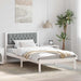 Cadru de pat cu headboard Gri deschis 100 x 200 cm țesătură - WALTI WALTI