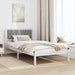 Cadru de pat cu headboard Gri deschis 100 x 200 cm țesătură - WALTI WALTI