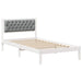 Cadru de pat cu headboard Gri deschis 100 x 200 cm țesătură - WALTI WALTI