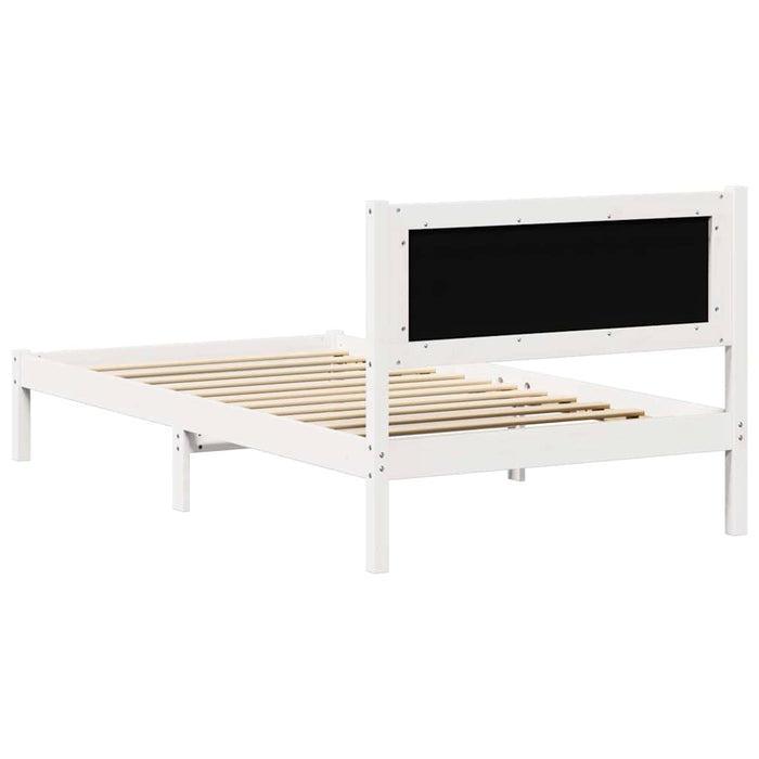 Cadru de pat cu headboard Gri deschis 100 x 200 cm țesătură - WALTI WALTI
